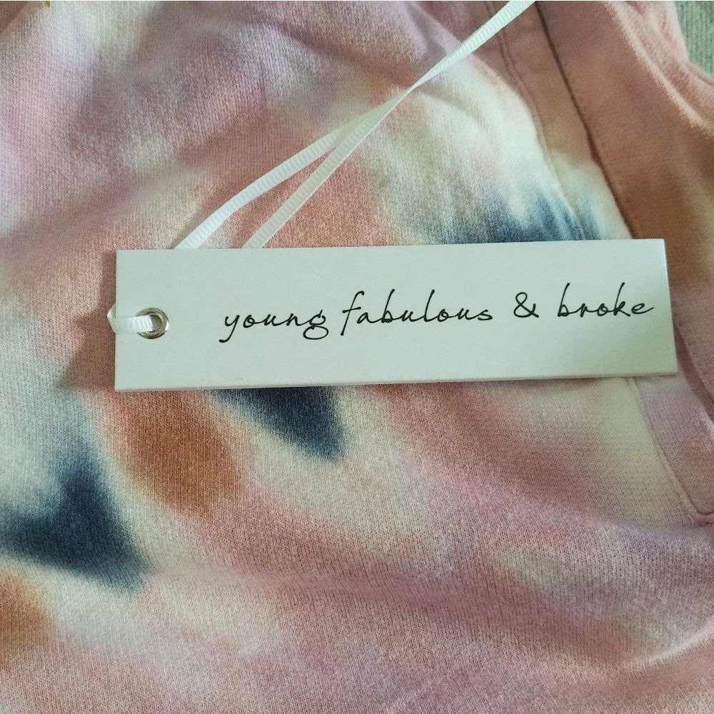 ✨️HP✨️ Young👧 Fabulous😎 & Broke💸 Tie Dye☮️ Shorts NWT - Picture 10 of 10